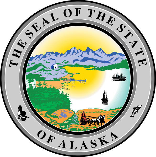 This is the official state seal for Alaska